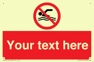 Custom prohibition no swimming